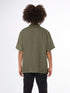 KnowledgeCotton Apparel - Box fit short sleeved linen shirt GOTS/Vegan - Burnt Olive